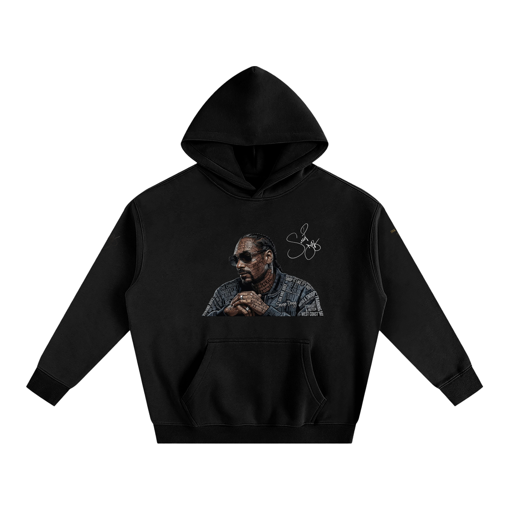 Snoop Dogg Oversize Fleeced Hoodie with Signature and Date Box