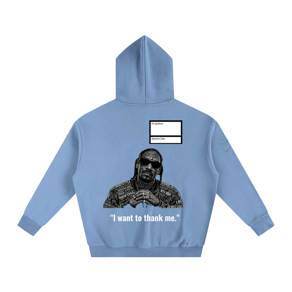 Snoop Dogg Oversize Fleeced Hoodie with Signature and Date Box